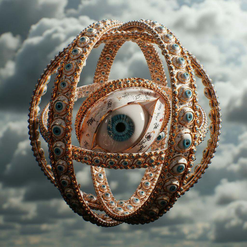 Ophanim,  wheel-like creature,  floating on Tensor.Art