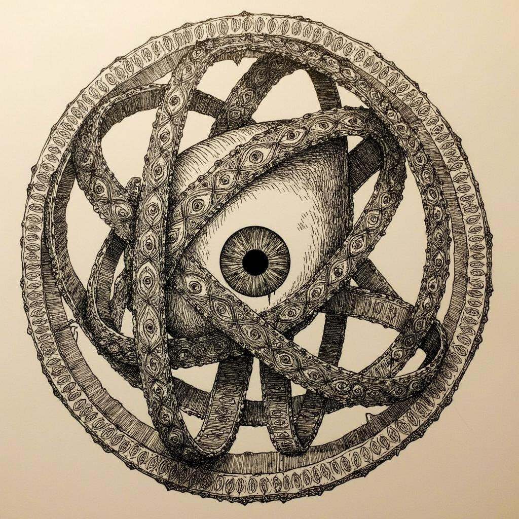 Ophanim,  wheel-like creature,  floating on Tensor.Art