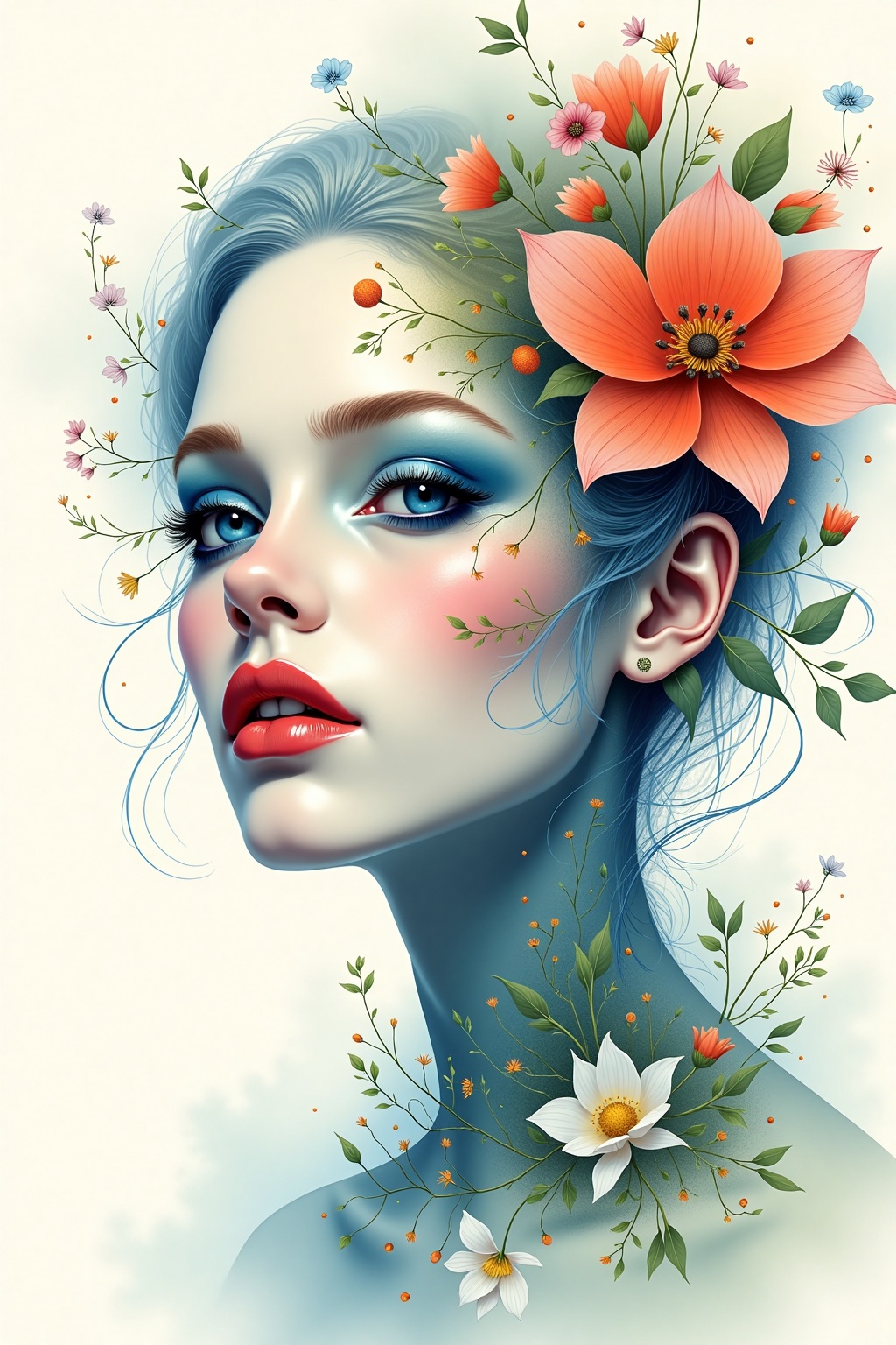 Surr3al_Art,  Pale Slavic woman,  blue eyes on Tensor.Art