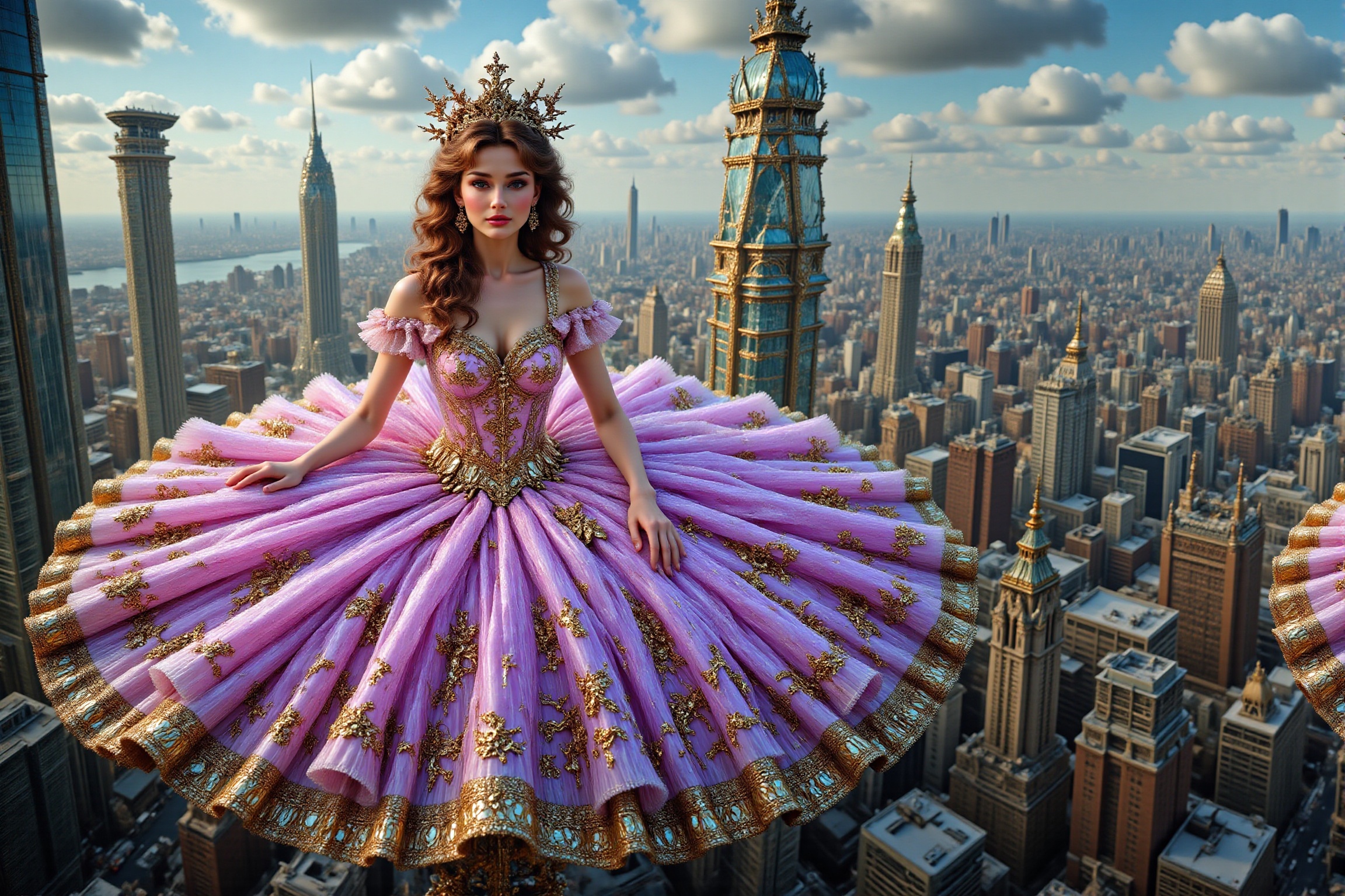 In this breathtaking masterpiece,  a beautiful elegant lady wears an aladdin princess costume,  effortlessly sitting on he...