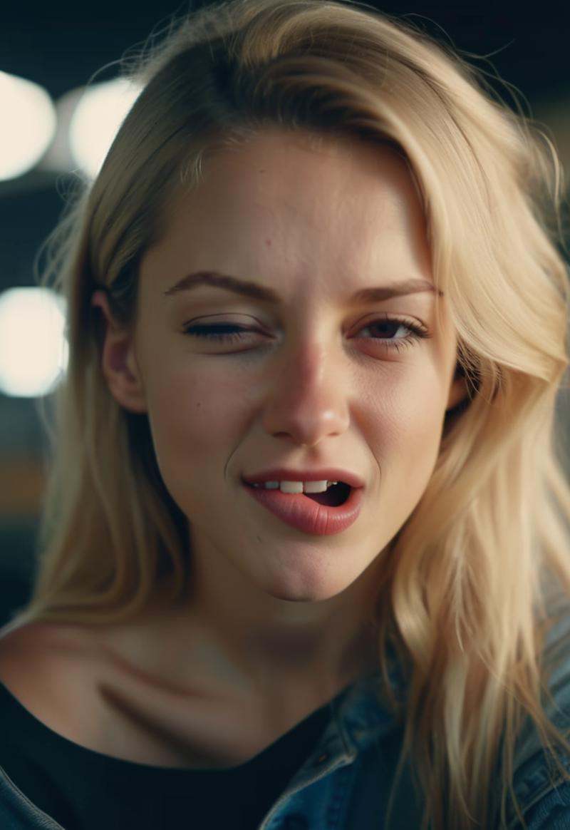 portrait photo of an 20 years old european blonde haired woman and ,  stoic cinematic 4k epic detailed photograph,  shot o...