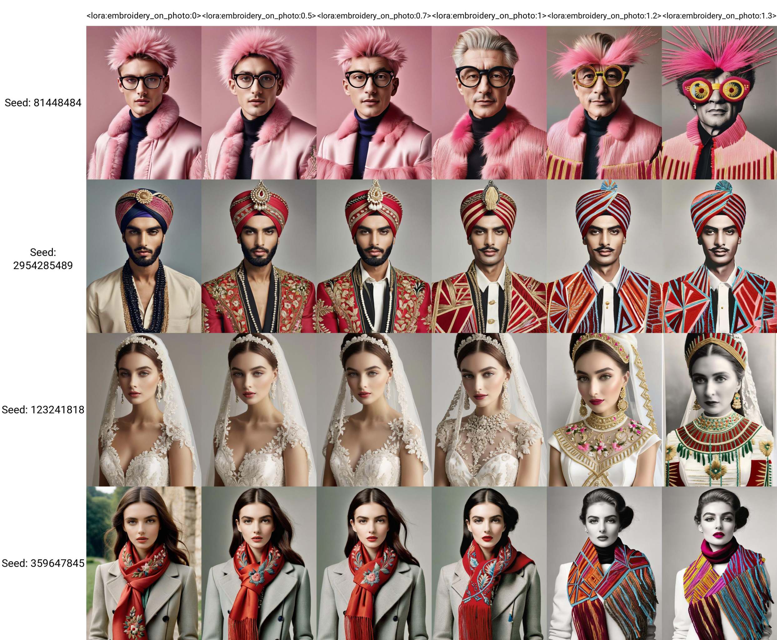 fashion editorial style of a a man with glasses and a pink fur ball ,  embroidery_on_photo : 1.4 on Tensor.Art