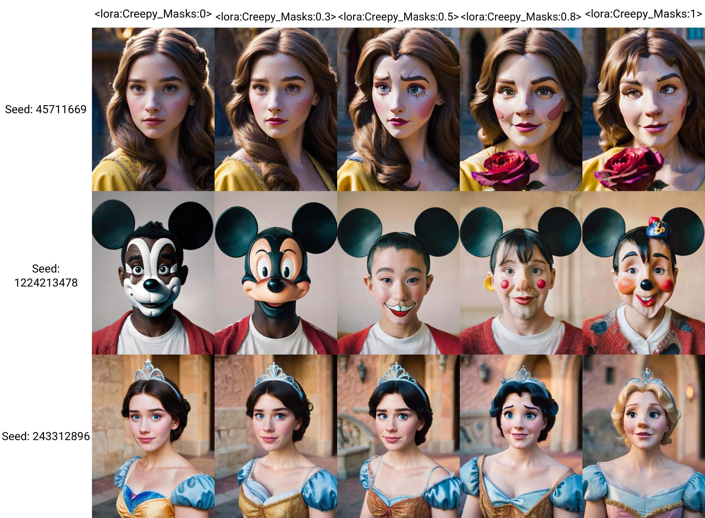 portrait of a person with a Belle (Beauty and the Beast) disney character's face on Tensor.Art