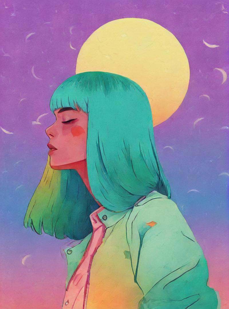 1girl,  bangs,  sea-green jacket on Tensor.Art