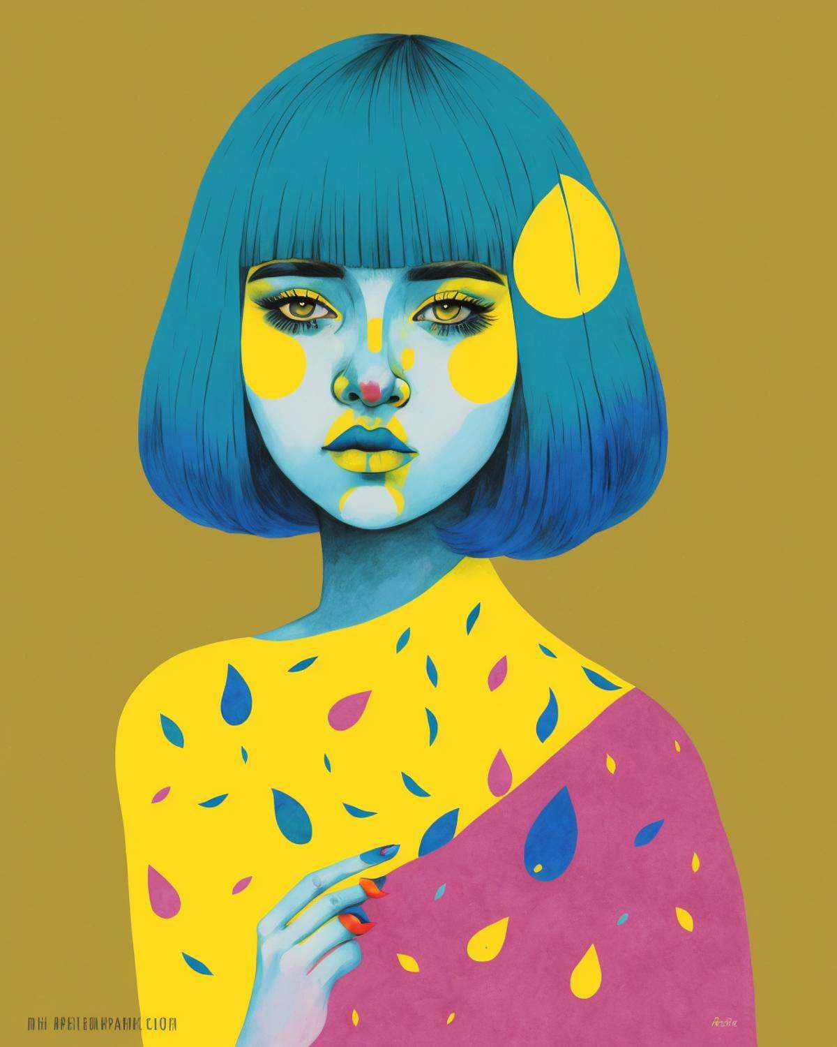 1girl,  pattern,  bangs on Tensor.Art