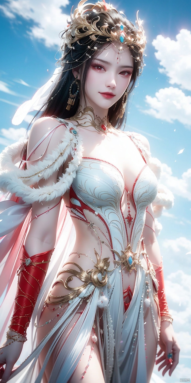 best quality, masterpiece, realistic,cowboy short,(Good structure), DSLR Quality,Depth of field,kind smile,looking_at_viewer,Dynamic pose, , Blue sky and white clouds on the beach,Masterpiece, (ultra wide angle lens: 1.2), Unity8k wallpaper, best quality, (detail shadow: 1.1), a beautiful girl, on a sea of light blue silk, translucent silk, floating light blue silk, surrealist style, minimalism, highly detailed texture, light blue, white clean background, CG rendering, light passing through clouds, 8k resolution, (motion photo: 1.2), (Fidelity: 1.4), original photos, movie lighting, 1girl,, , ,kind smile, , weddingdress, hongdie