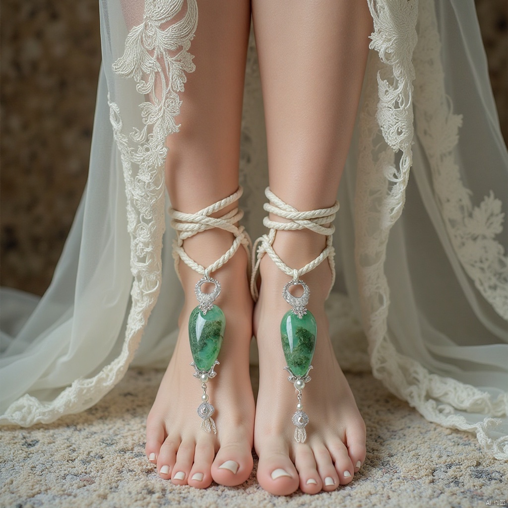 cachinnation,Feet, maiden, jade feet, white,