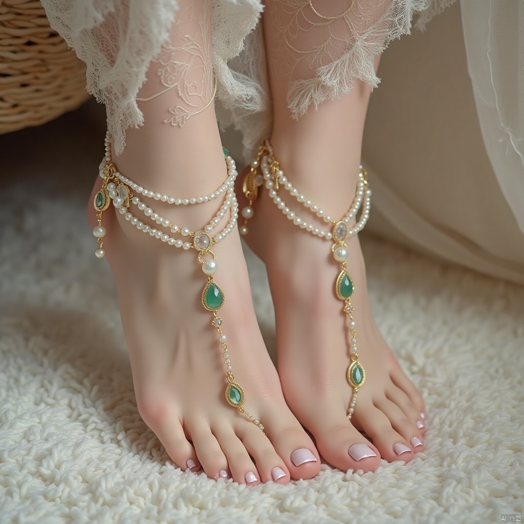 cachinnation,Feet, maiden, jade feet, white,
