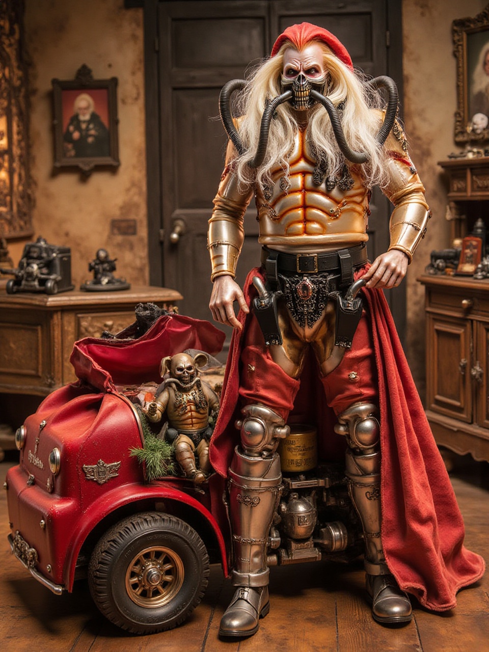 IMMORTANT JOE,  santa dress,  metallic on Tensor.Art