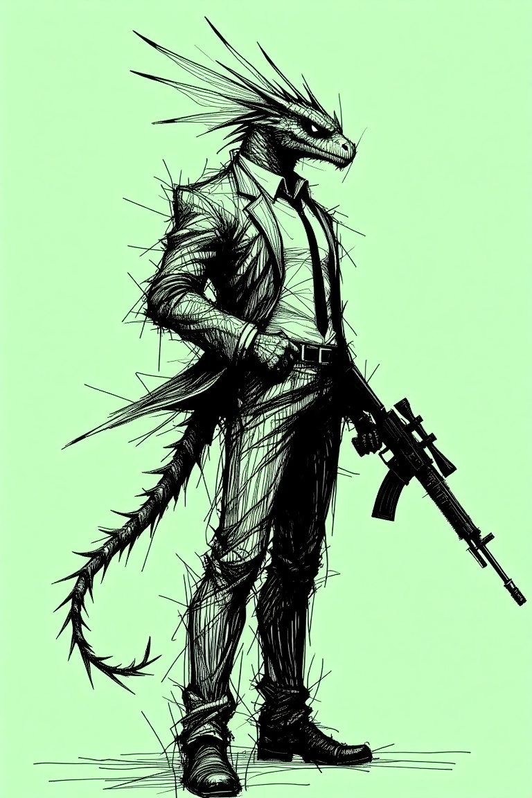 pen_scribbles style,  A pen scribble of a human with a dragonfly 's head,  wearing a white shirt on Tensor.Art