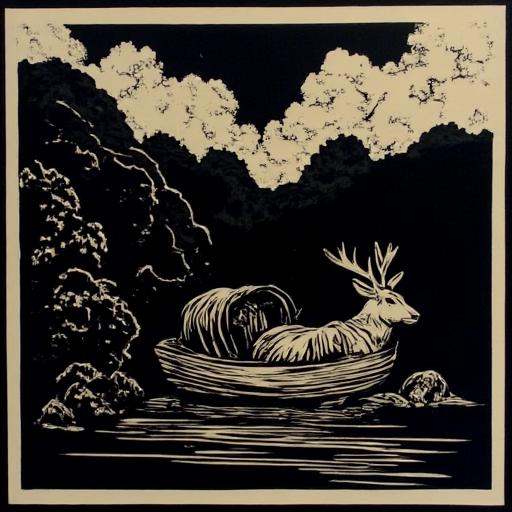 border,  deer,  watercraft on Tensor.Art