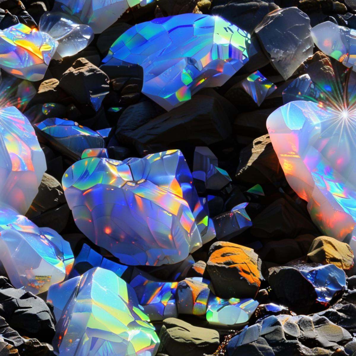 opalescent rocks on Tensor.Art