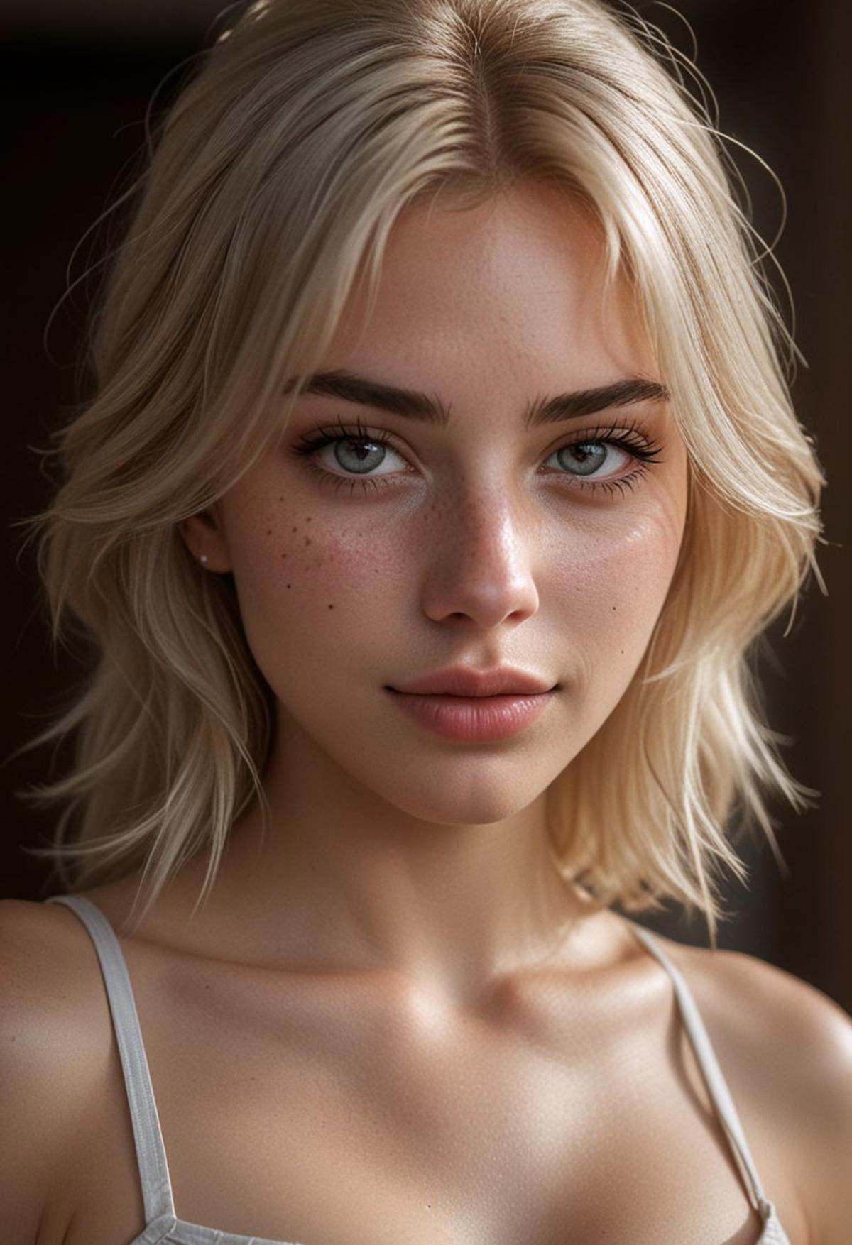 portrait of main female char of lucy,  Photo, on Tensor.Art