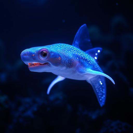 Bioluminescent shark on Tensor.Art