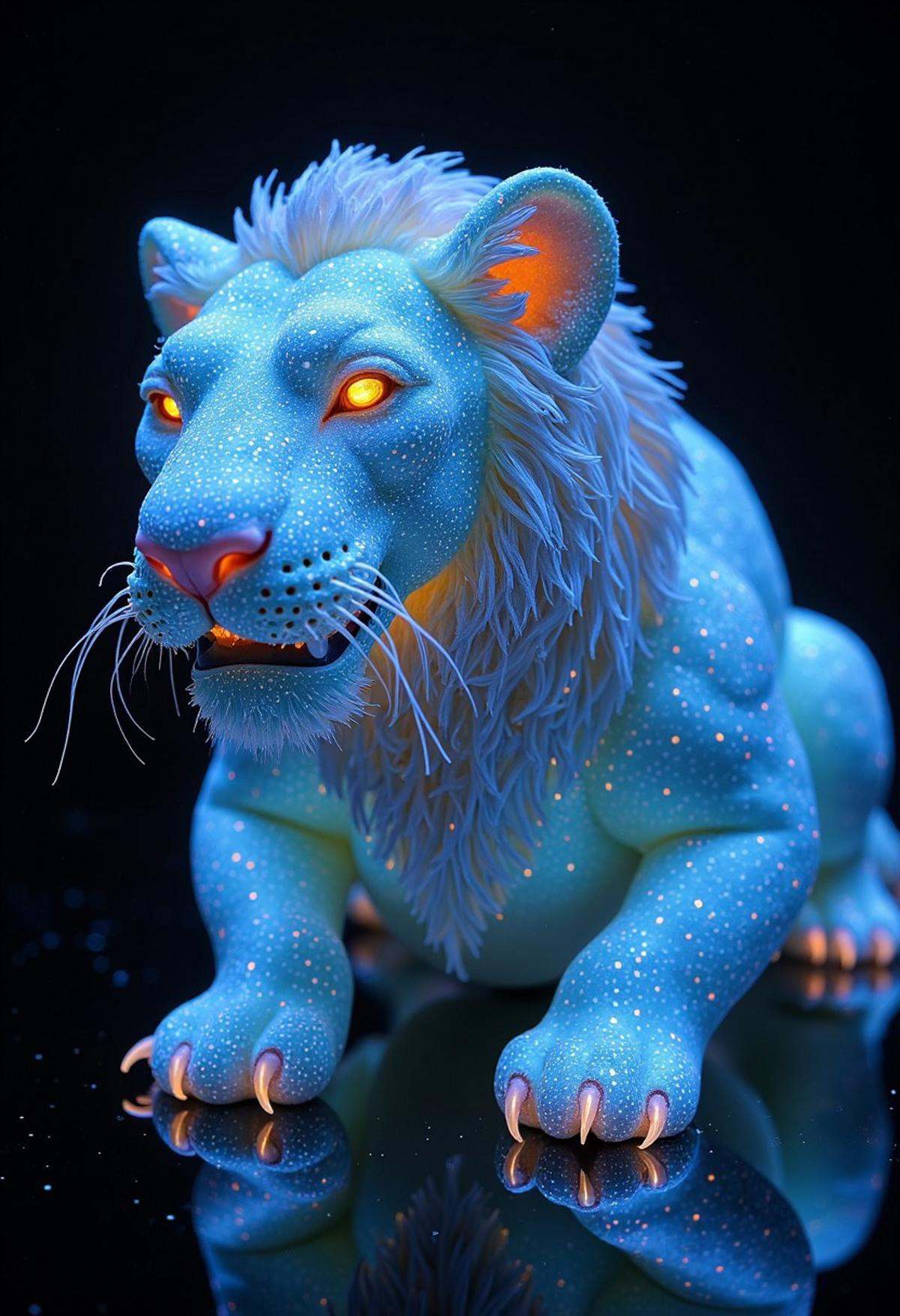 Bioluminescent lion on Tensor.Art