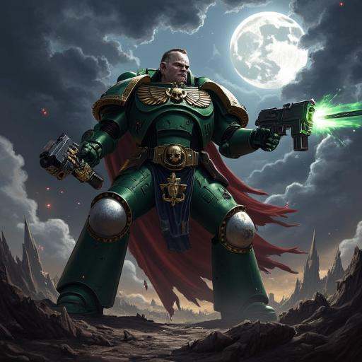warhammer 40k,  handgun,  polearm on Tensor.Art