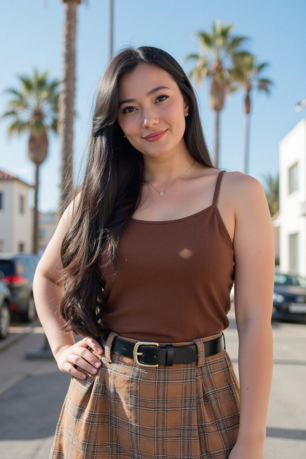 portrait photography of a young woman as a ((captain)) with ((long hair)) donning a belt,  functional yet fashionable,  ci...