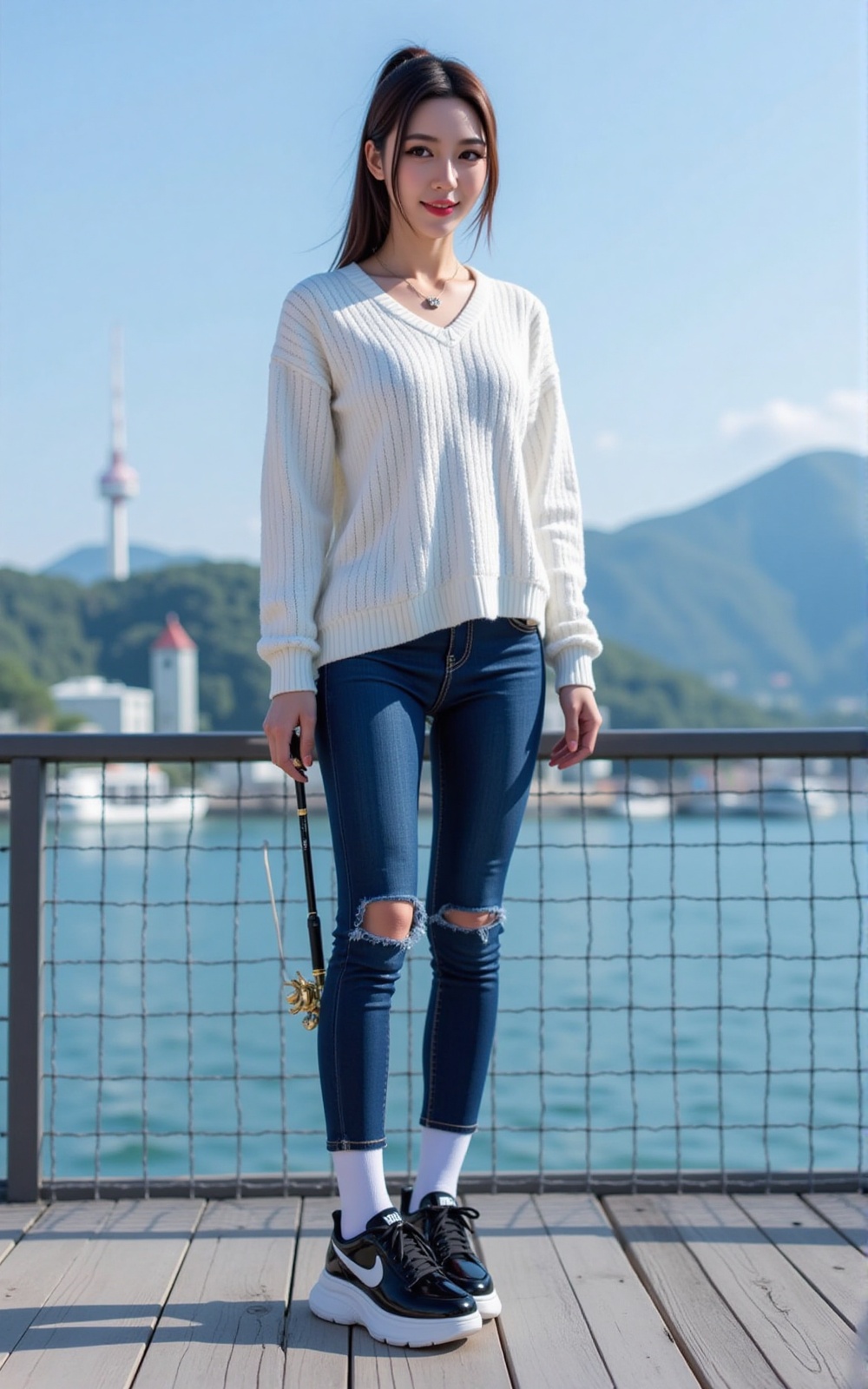 "Korean woman image: Beautiful Korean woman with very large I-cup breasts that seem like they will burst if you touch them...