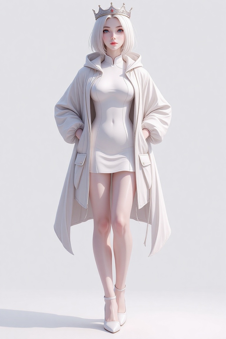 create a full body length of a 1girl,  solo,  young woman on Tensor.Art
