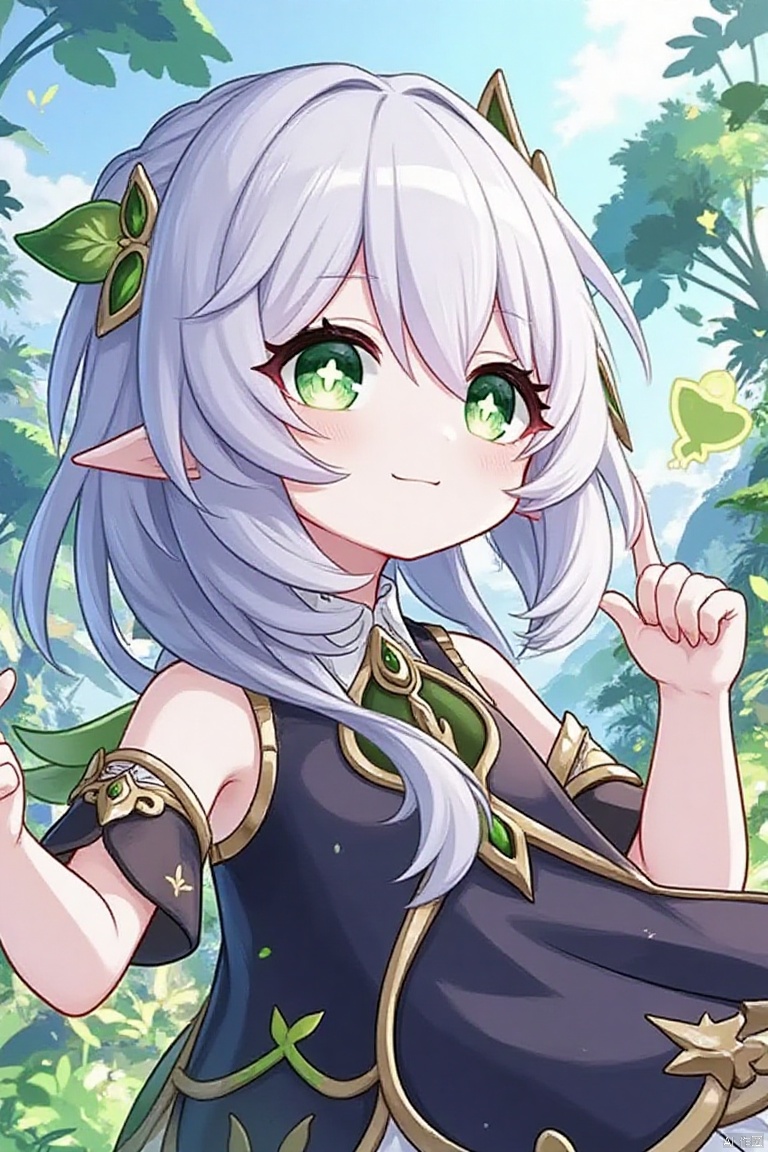 A girl, alone, white hair,nxd,