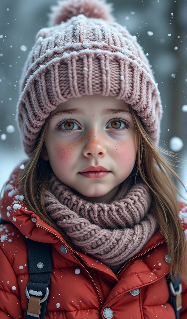 Light skin girl,  brown eyes ,  hat on Tensor.Art