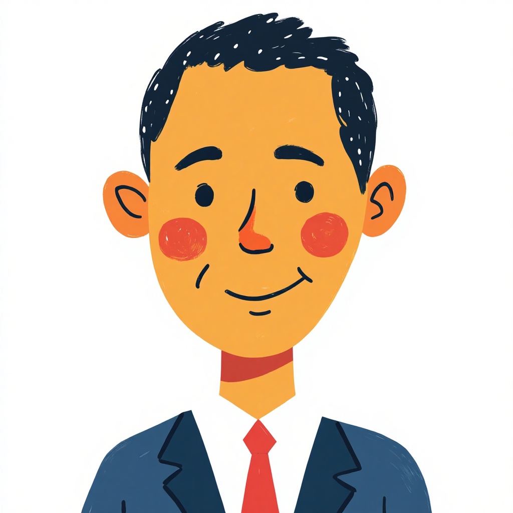 kid_drawing,  a cartoon drawing of Barack Obama,  white background on Tensor.Art