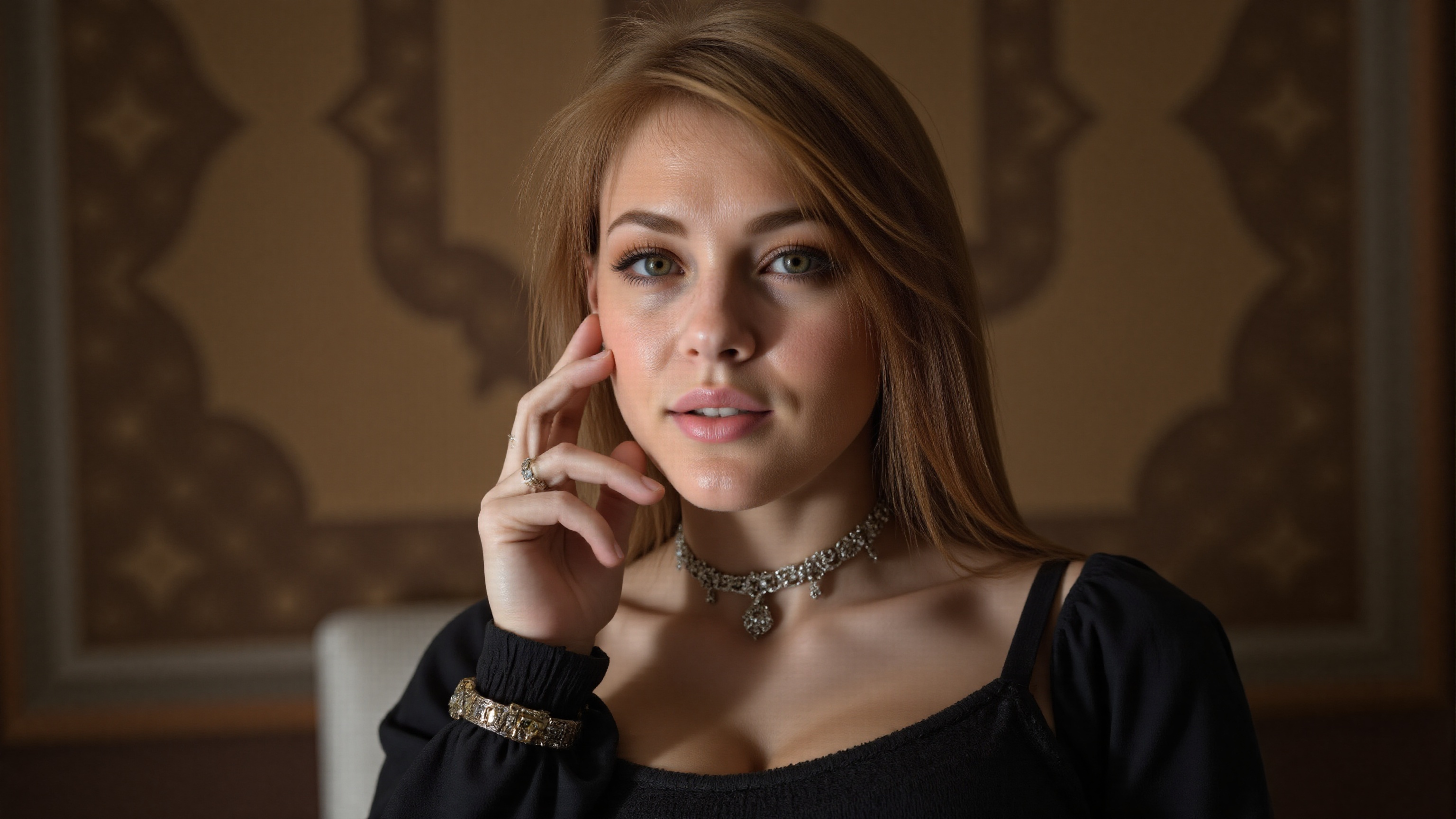 Here is the prompt: Create a photorealistic masterpiece in UHD 16k resolution. Depict Viola-2_7_1,  a young gothic beauty,...