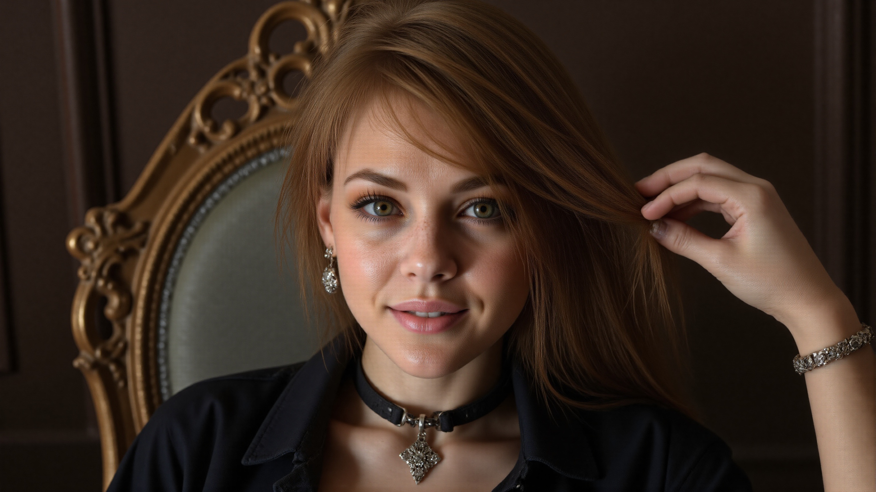 Here is the prompt: Create a photorealistic masterpiece in UHD 16k resolution. Depict Viola-2_7_1,  a young gothic beauty,...