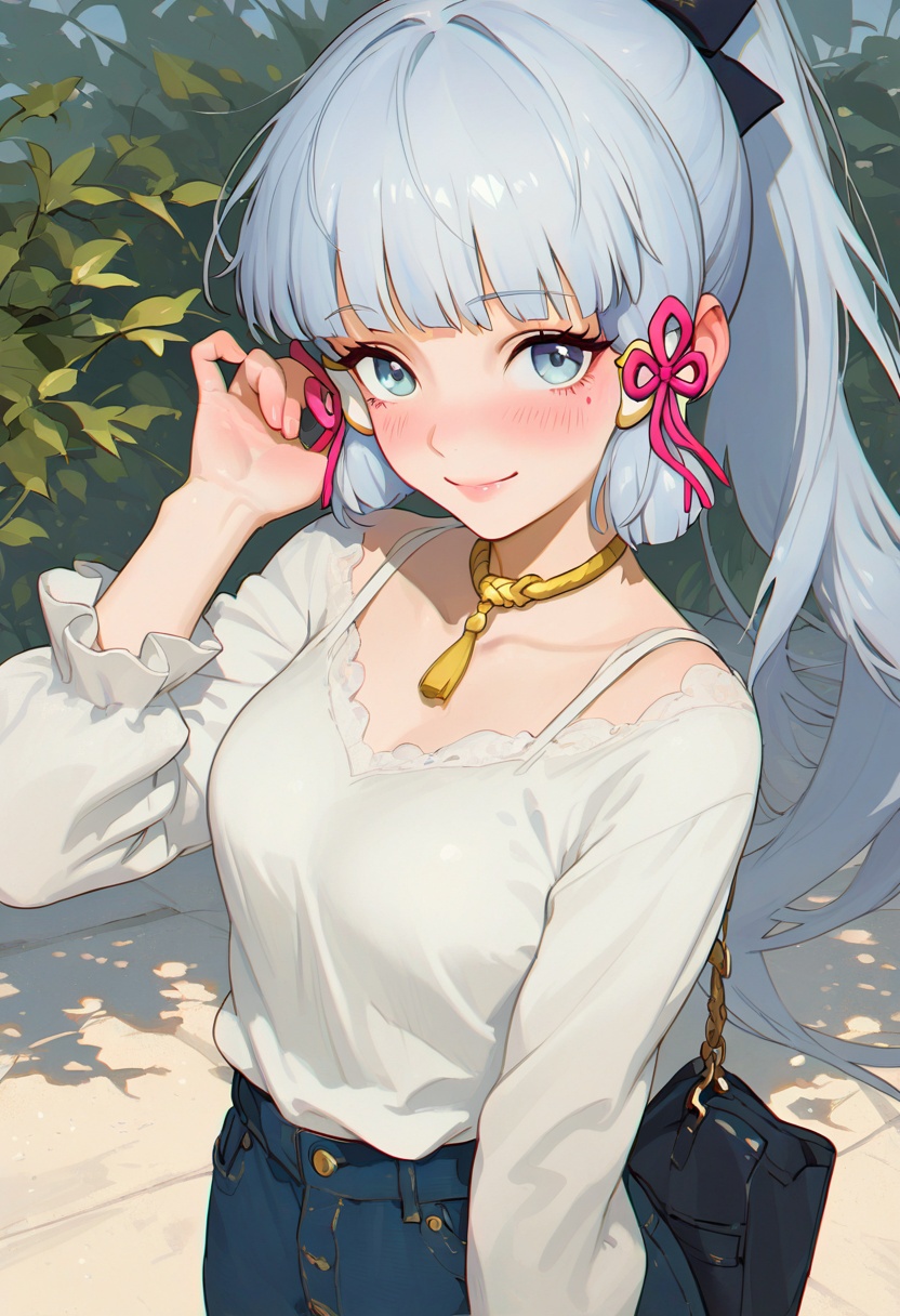 animjstyle,  1girl,  kamisato ayaka on Tensor.Art