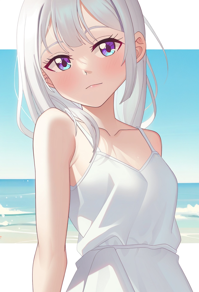 animjstyle,  1girl,  gazing at sunset on Tensor.Art
