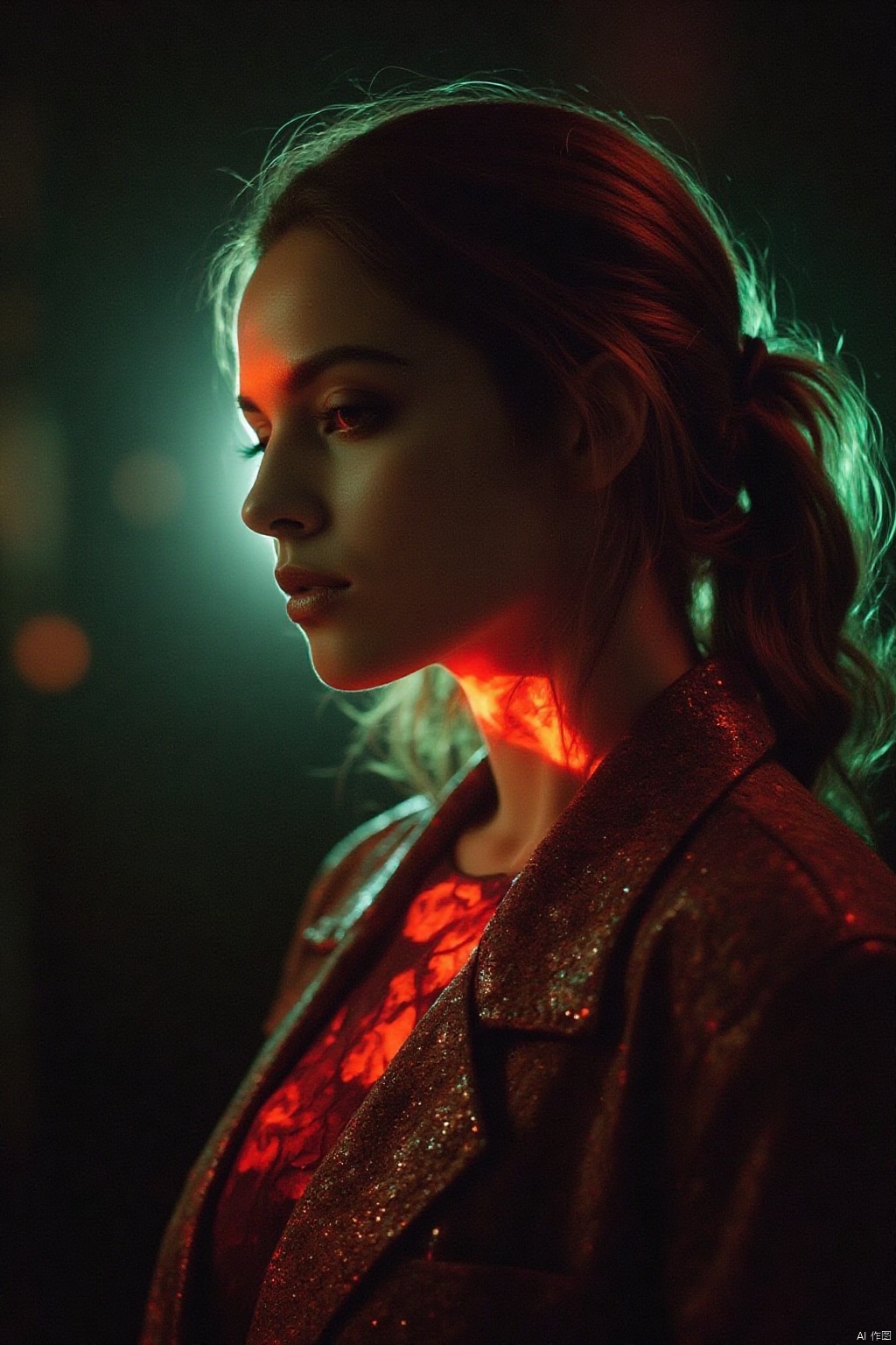 film grain,cinematic, fashion photo of a beautiful girl in the style of neomorphism, the transformation of minerals into polymorphs, glowing crystals, hyper detailed, photorealistic, detailed glow, ambient occlusion, side light, shadow,light master,film grain,
