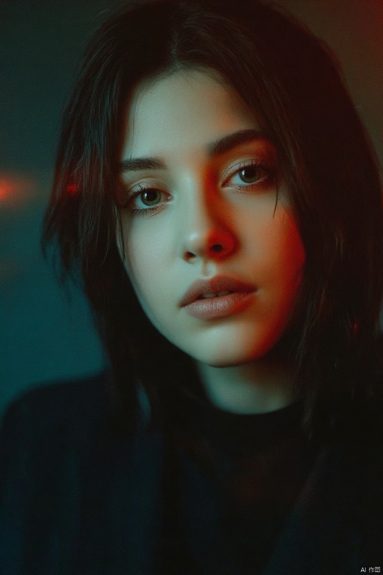 1girl, 20 years old,analog film photo, clear facial contour, upper body, looking at viewer, Beautiful dynamic dramatic dark moody lighting, volumetric, shadows, cinematic atmosphere, Octane render, 8K ,professional, highly detailed,desaturated, 35mm photo, grainy, vignette, vintage, Kodachrome, Lomography, stained, highly detailed, found footage