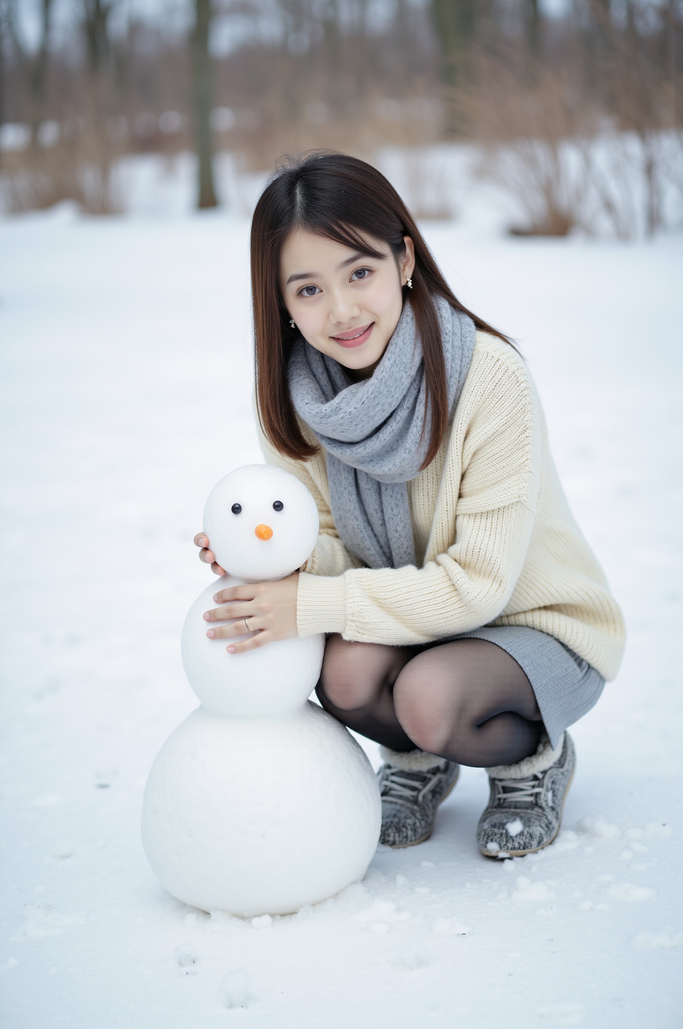A high-quality,  realistic,  analog photo of a young Chinese woman in her late teens or early twenties on Tensor.Art