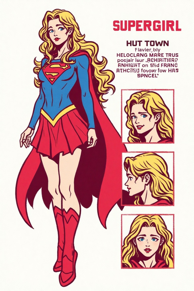 three_smaller_panels_illustration,  This image is a digital drawing featuring a stylized anime-inspired character named su...