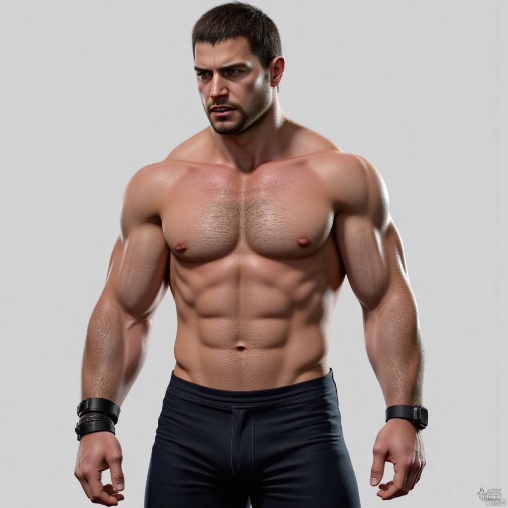 Chris Redfield,solo,1boy,muscular,3D,Youth