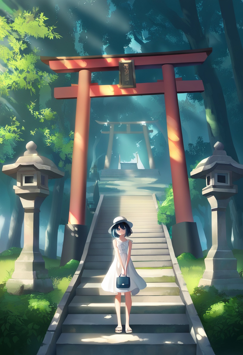 1girl,  torii,  solo on Tensor.Art