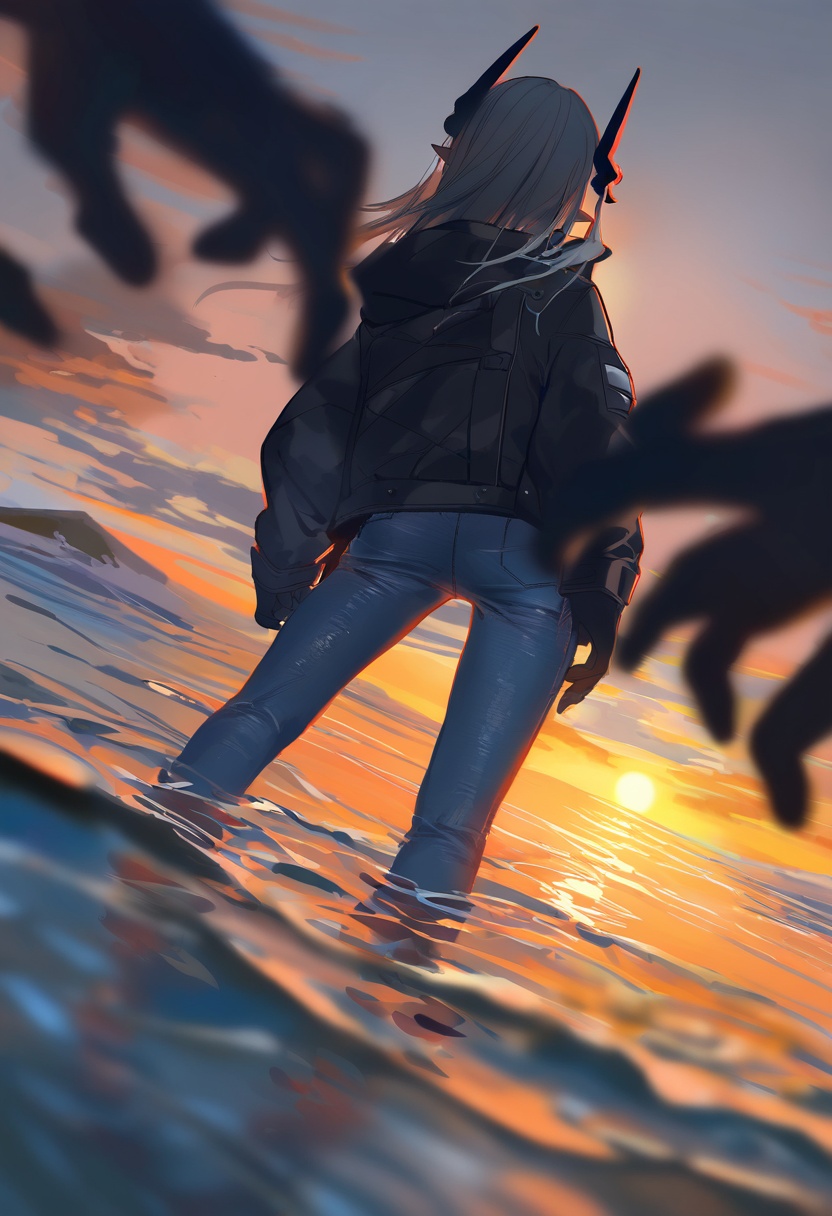 from above,  Mudrock_(arknights),  1girl on Tensor.Art