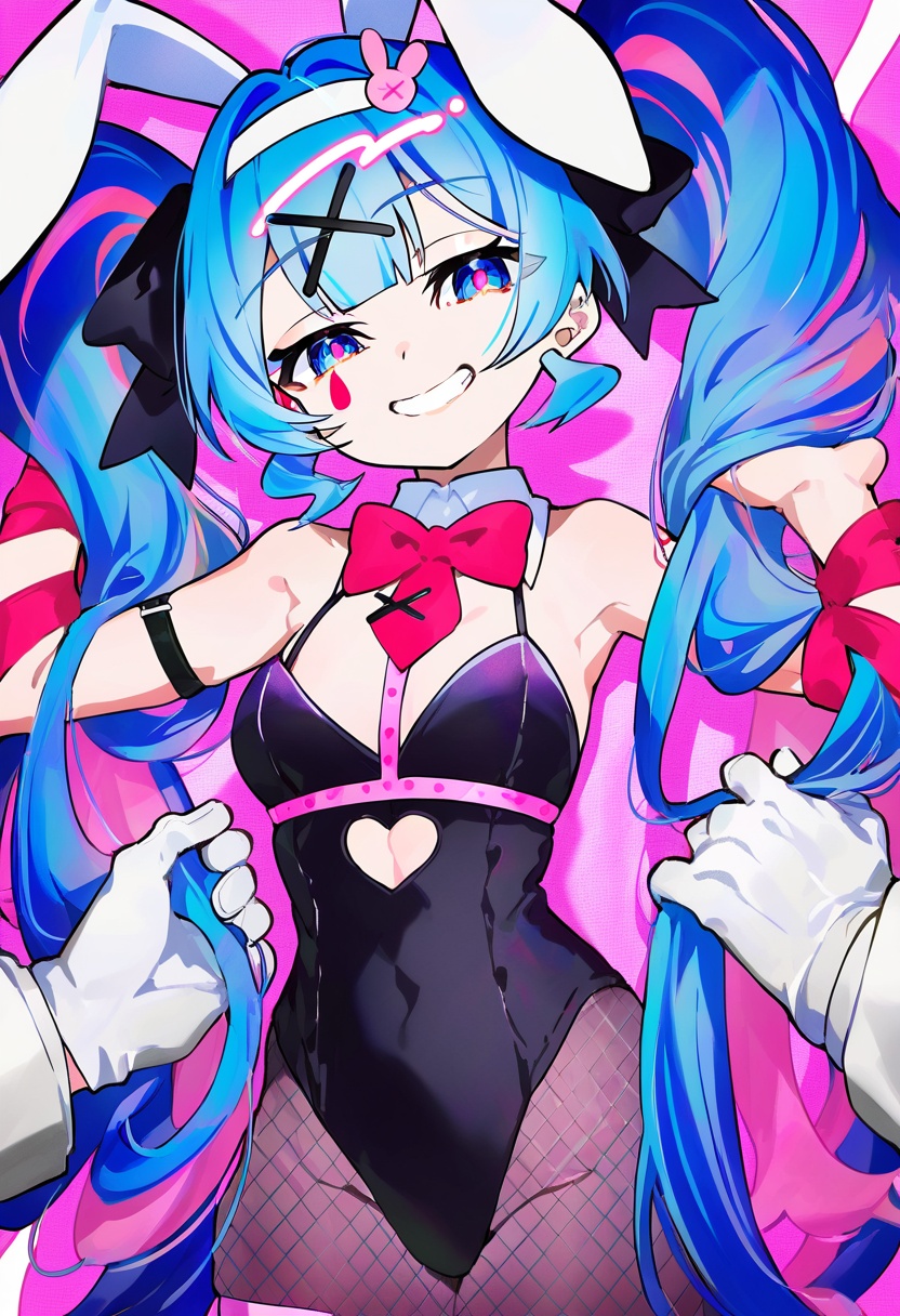 1girl,  rabbit hole (vocaloid),  hatsune miku on Tensor.Art