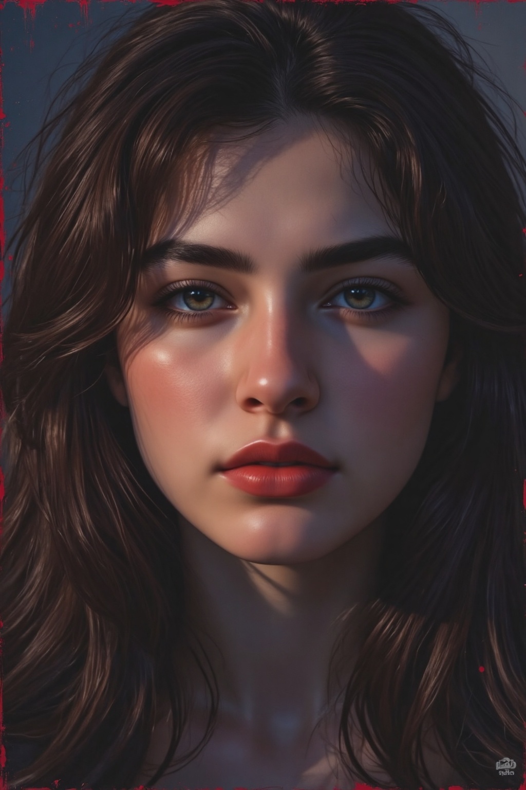 Pastelart a pastel portrait in expressive style of a ripe attractive,  dark hair,  dark eyes on Tensor.Art