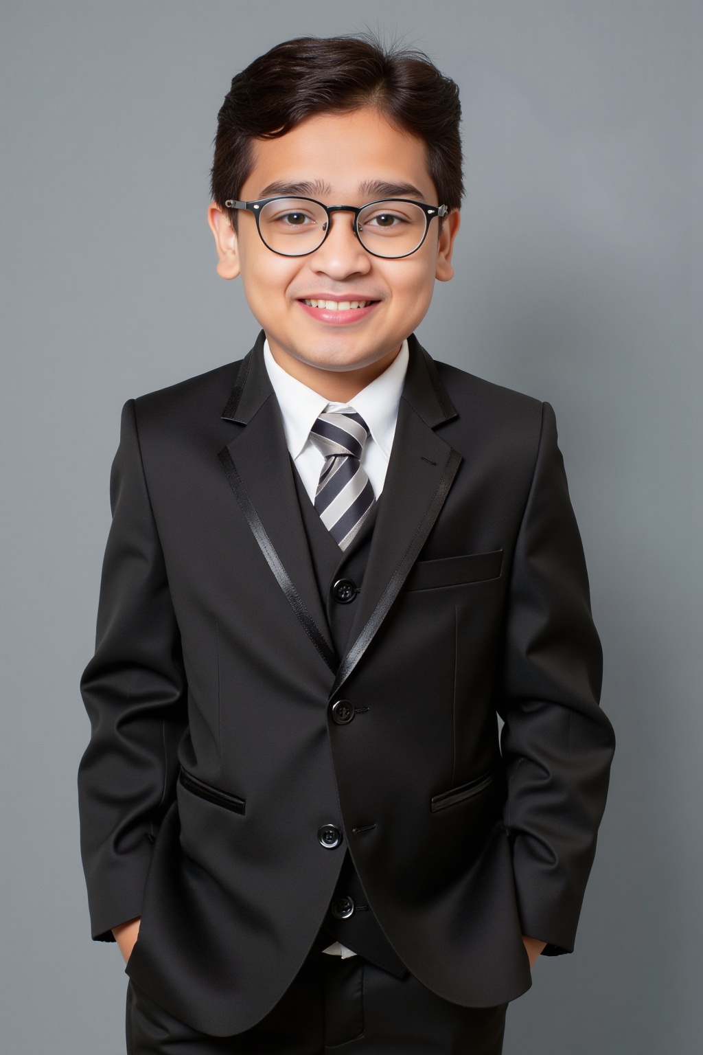 a asian boy in three piece suit on Tensor.Art