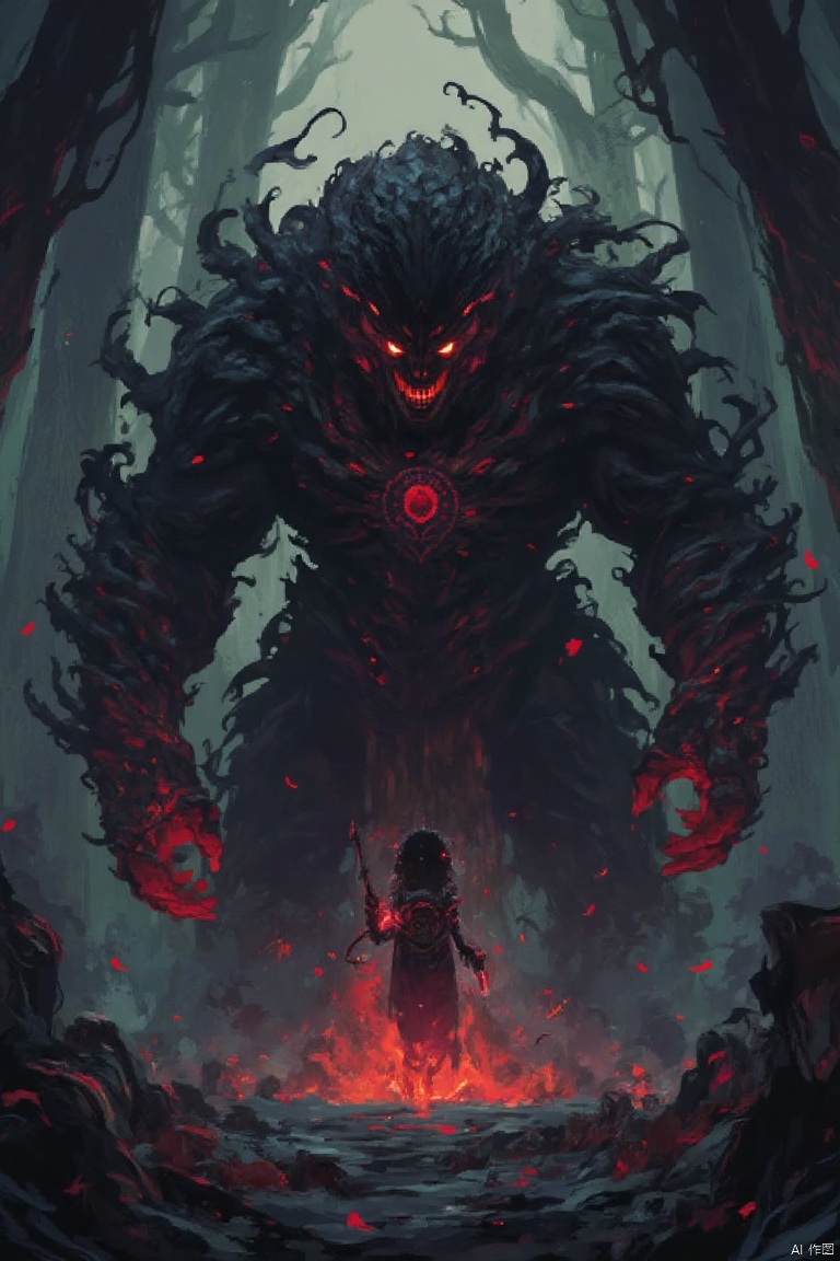 Pixel style,1girl,Giant God Fear