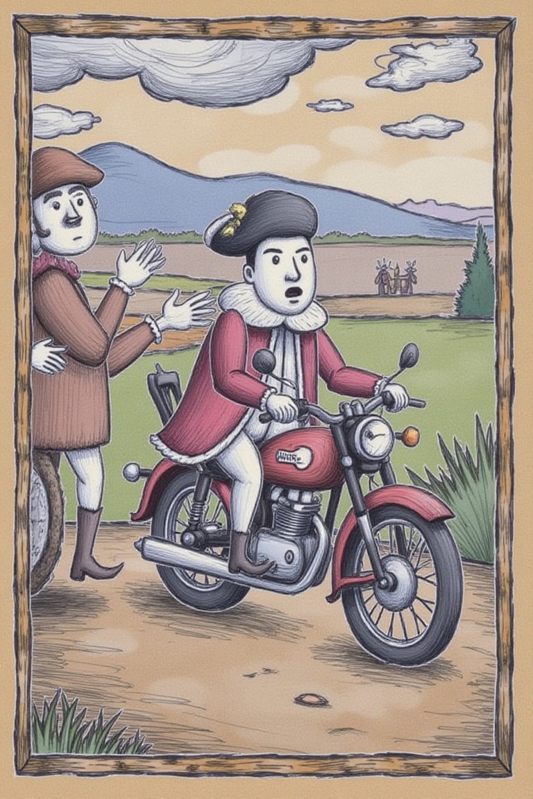 Victorian style illustration,  A billionaire from French in 16th century,  suddenly go to present on Tensor.Art
