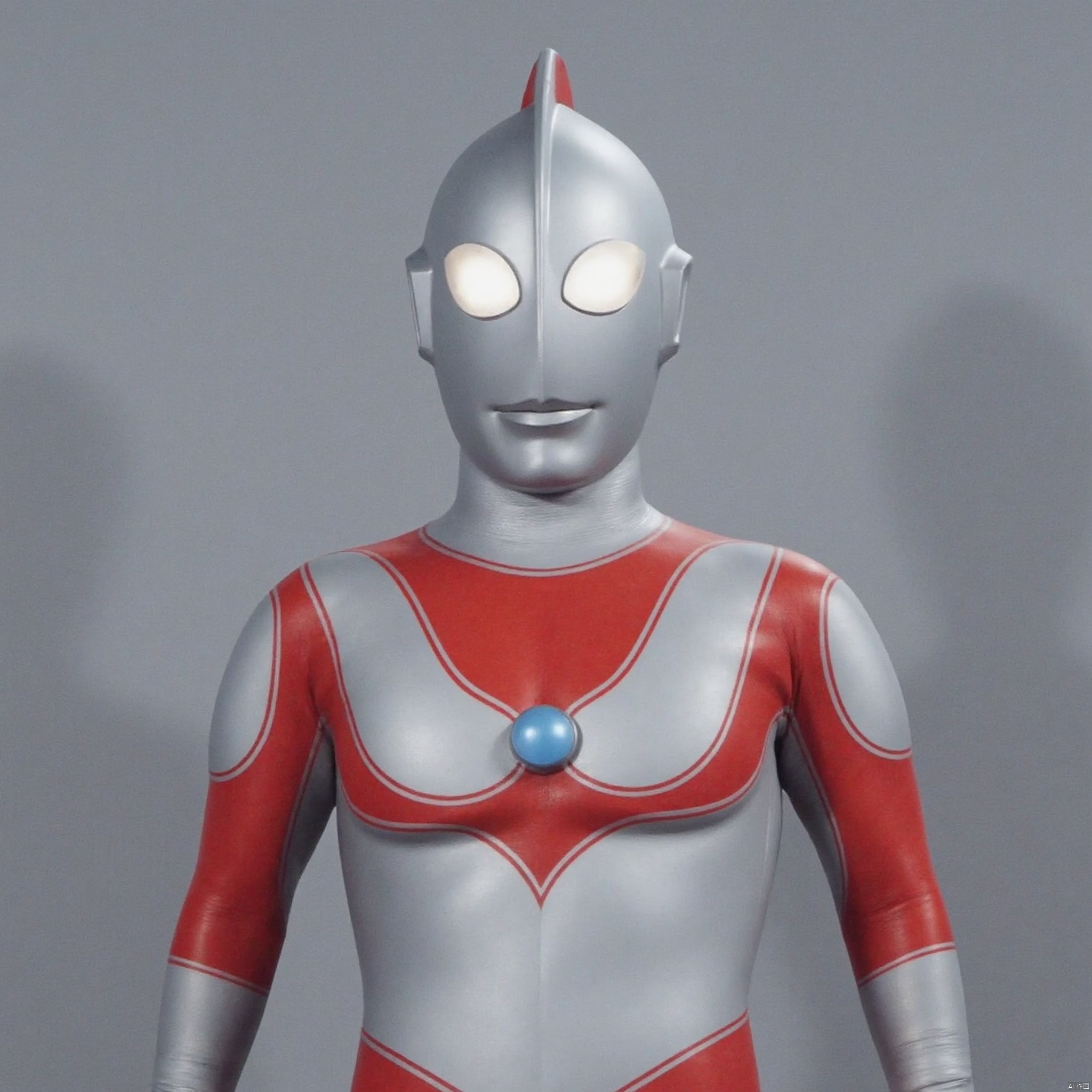 (grey background:1.2),looking at viewer,(SOLO:1.4),outline,simple background,full body,looking at viewer,(((arms at side))),ultraman,silver bodysuit,silver gloves,legwear,gloves,boots,cover,mask,plugsuit,armor,bodysuit,red pattern on body,silver tight-fitting,silver footwear,helmet,leather suit,latex,tokusatsu,no humans,science fiction,silver head,hard mask,no smile,no eyes,no nose,solo,silver rubber bodysuit with red line