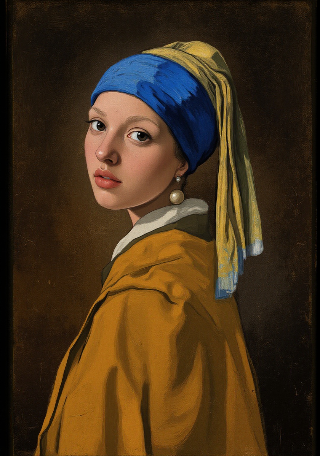 Vermeer,  Girl with a Pearl Earring. ,  extreme detailed on Tensor.Art