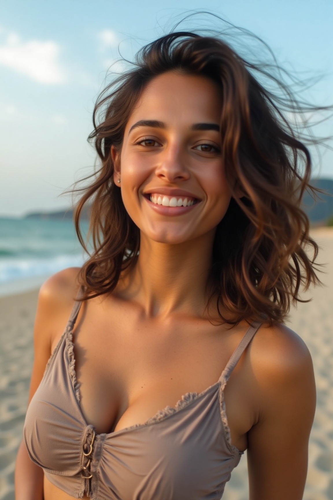 Photo of naomisflx,  a cute woman wearing a cute top,  outdoor on Tensor.Art