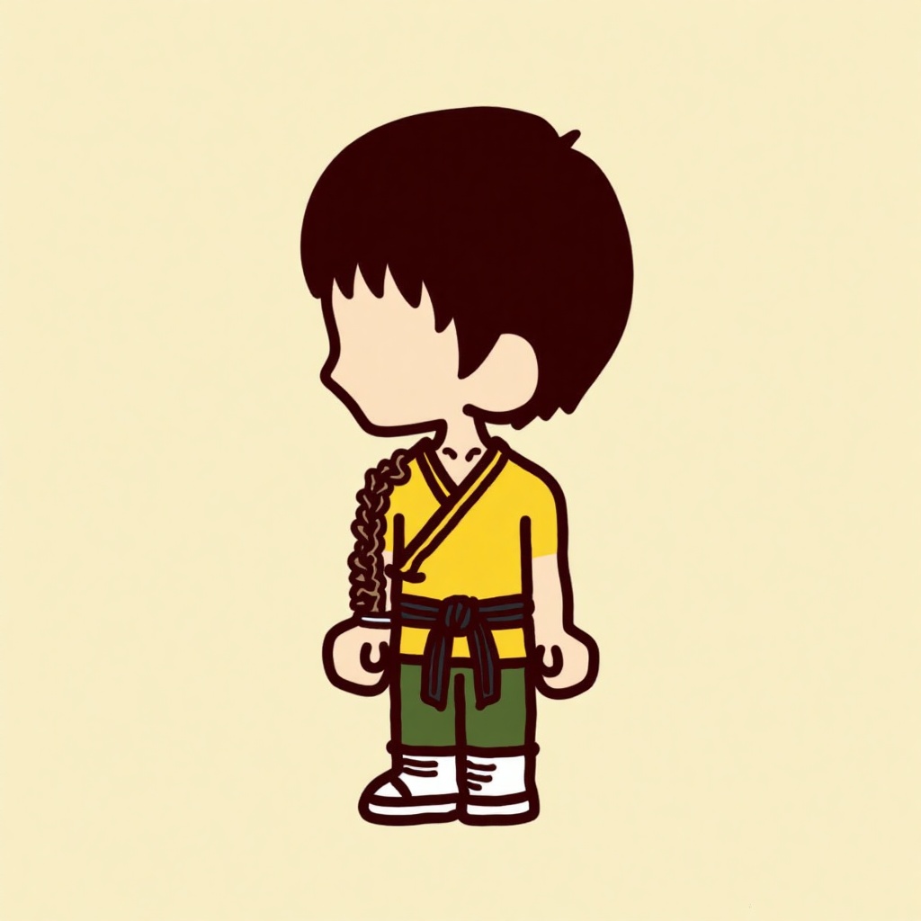 chibi_style,  cartoon drawing of Bruce Lee on Tensor.Art