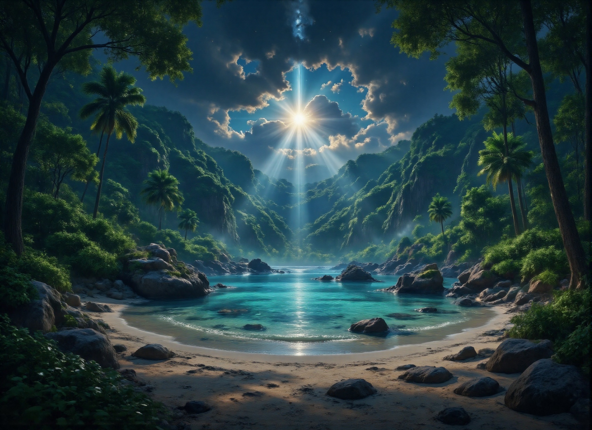 A magnificent and beautiful beach resort in Jamaica,  cinematic,  atmospheric on Tensor.Art