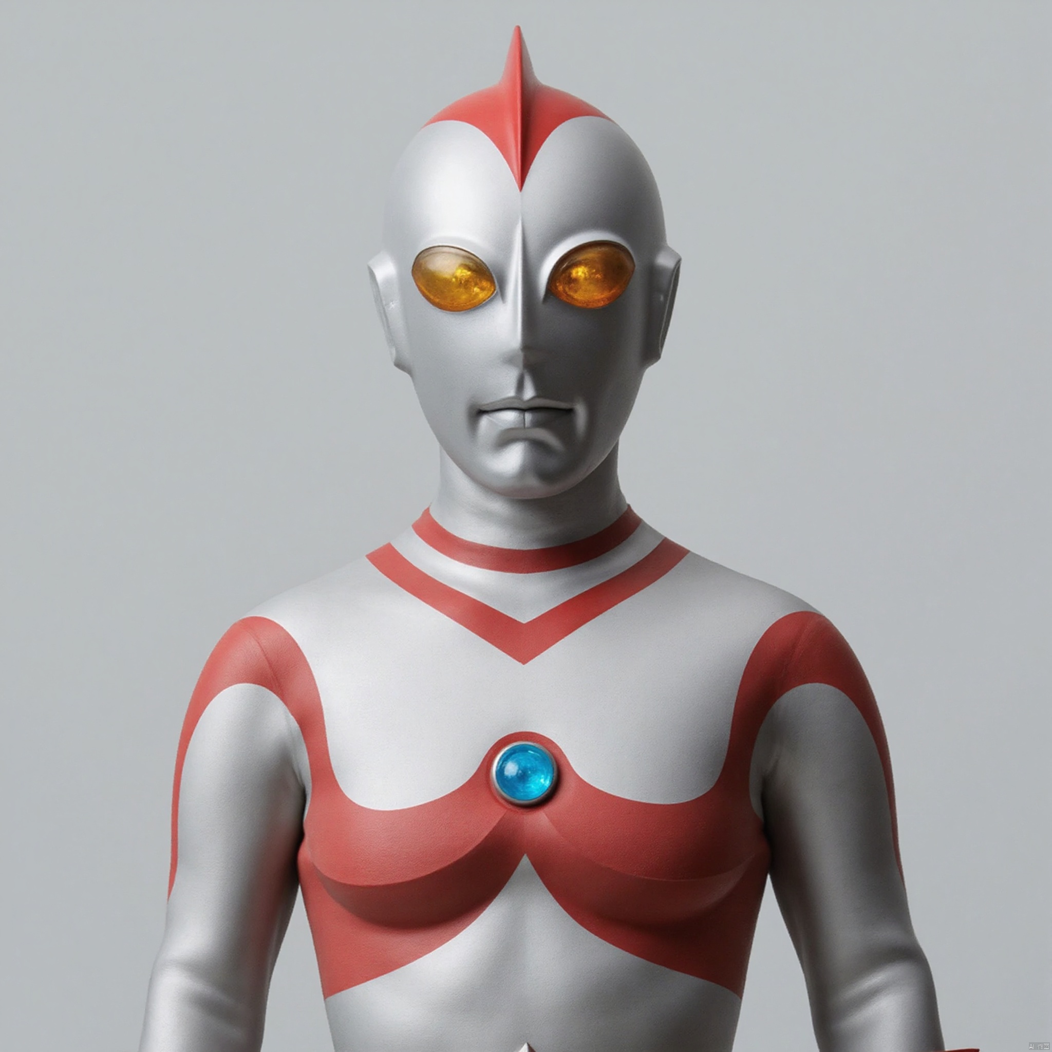 (grey background:1.2),looking at viewer,(SOLO:1.4),outline,simple background,full body,looking at viewer,(((arms at side))),ultraman,silver bodysuit,silver gloves,legwear,gloves,boots,cover,mask,plugsuit,armor,bodysuit,red pattern on body,silver tight-fitting,silver footwear,helmet,leather suit,latex,tokusatsu,no humans,science fiction,silver head,hard mask,no smile,no eyes,no nose,solo,silver rubber bodysuit with red line