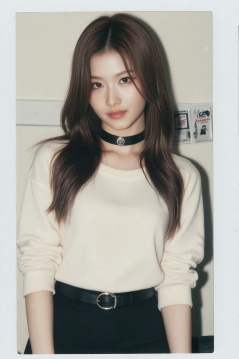 polaroid photo,  hip up,  looking at viewer on Tensor.Art