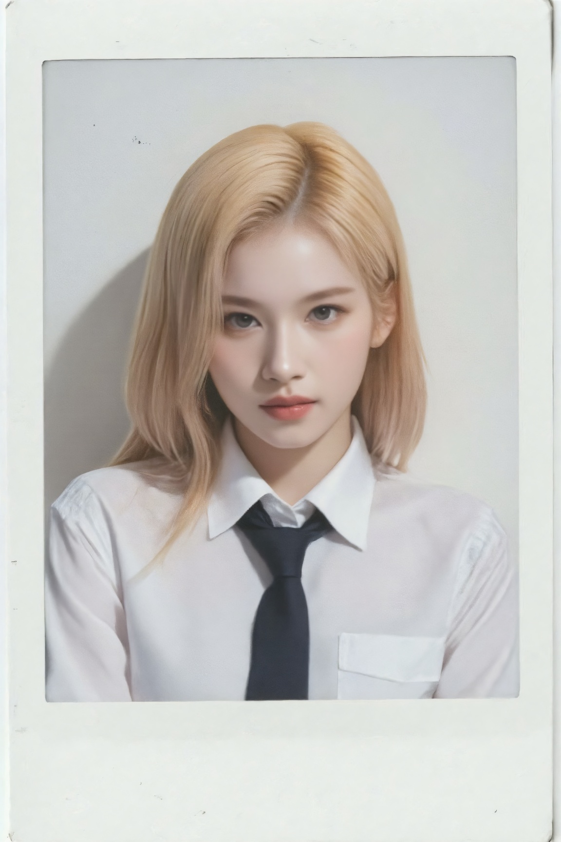 blonde,  polaroid photo,  looking at viewer on Tensor.Art